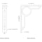 Ekena Millwork Maria Wrought Iron Bracket, (Single center brace), Antiqued Silver 1 1/2"W x 7 1/2"D x 10"H BKTM01X07X10SMAASV - alternate 3